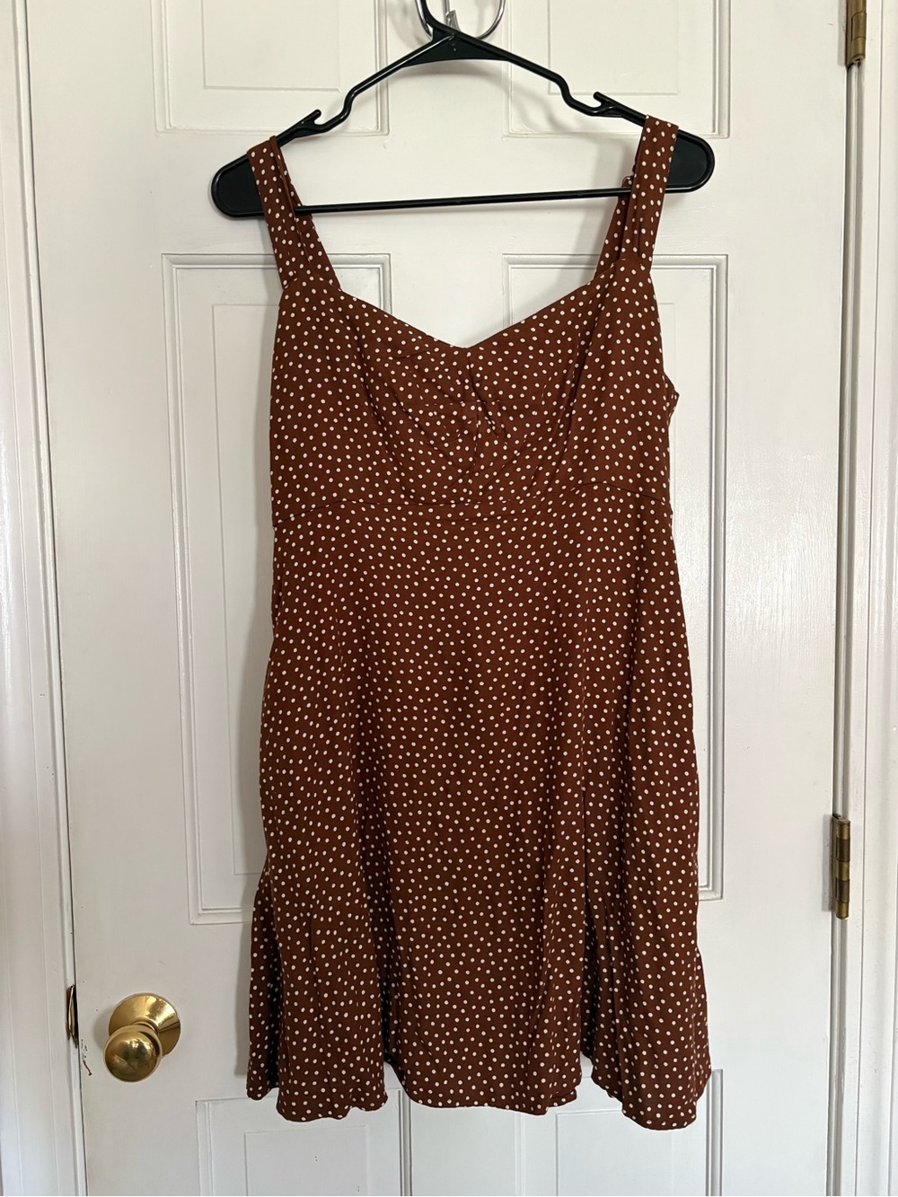 Old Navy Brown Polka Dot Mini Dress
